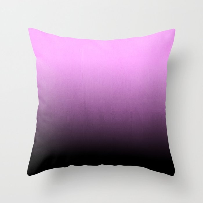 Lauree - Ombre Purple Violet Pantone Gradient Color Splash Decor Minimalist Throw Pillow by Charlottewinter - Cover (20" x 20") With Pillow Insert - Outdoor Pillow - Image 0