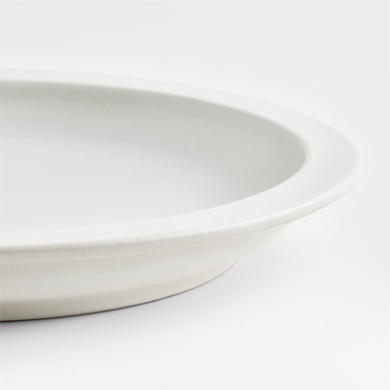 Villa White Oval Stoneware Platter - Image 3