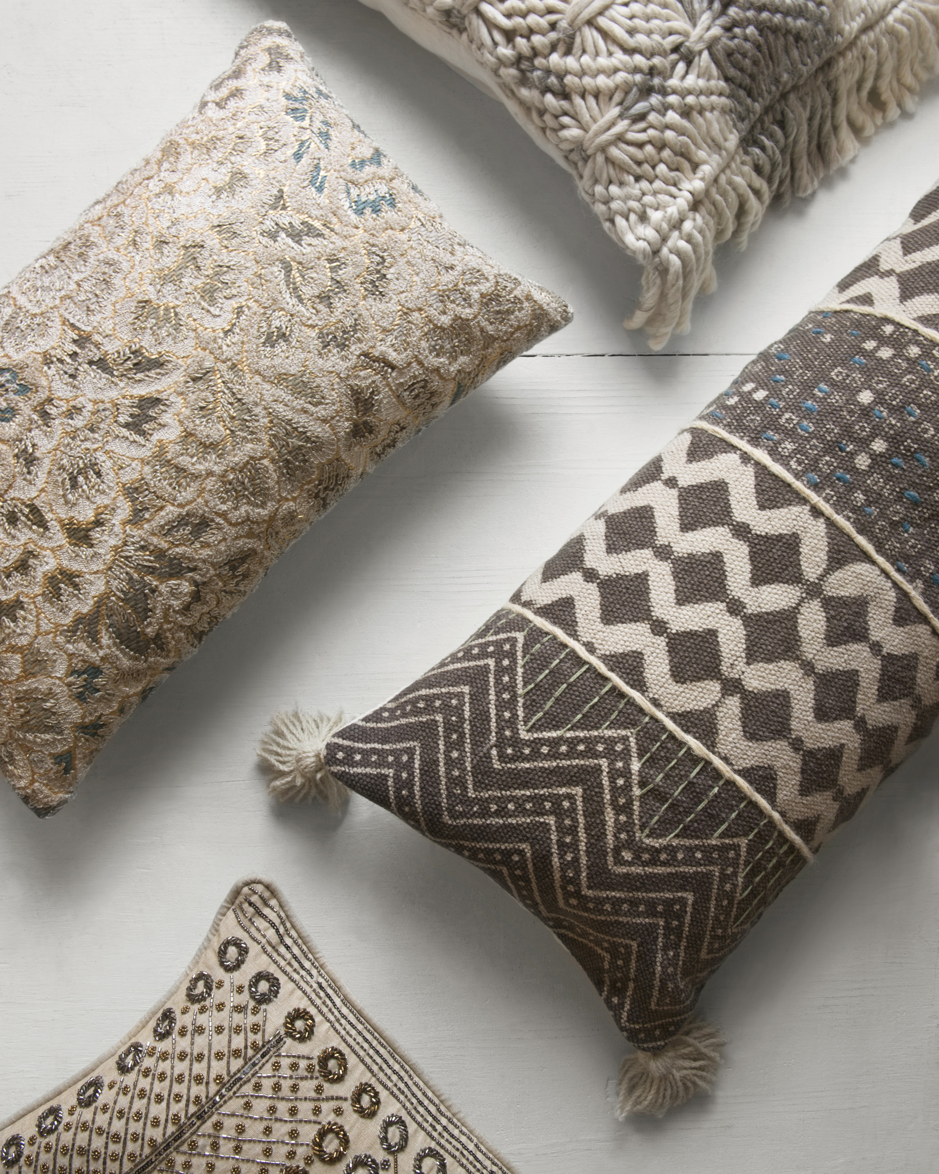 Loloi Pillows Grey / Multi 13" x 35" Cover Only - Image 1