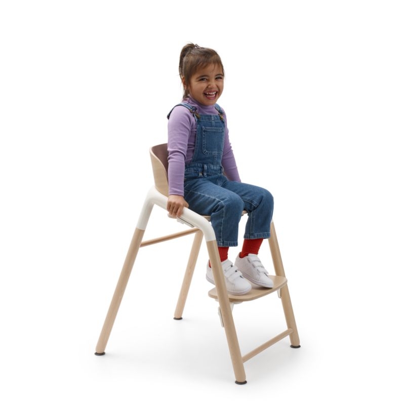 Bugaboo Giraffe White and Neutral Wood Baby High Chair Complete - Image 2