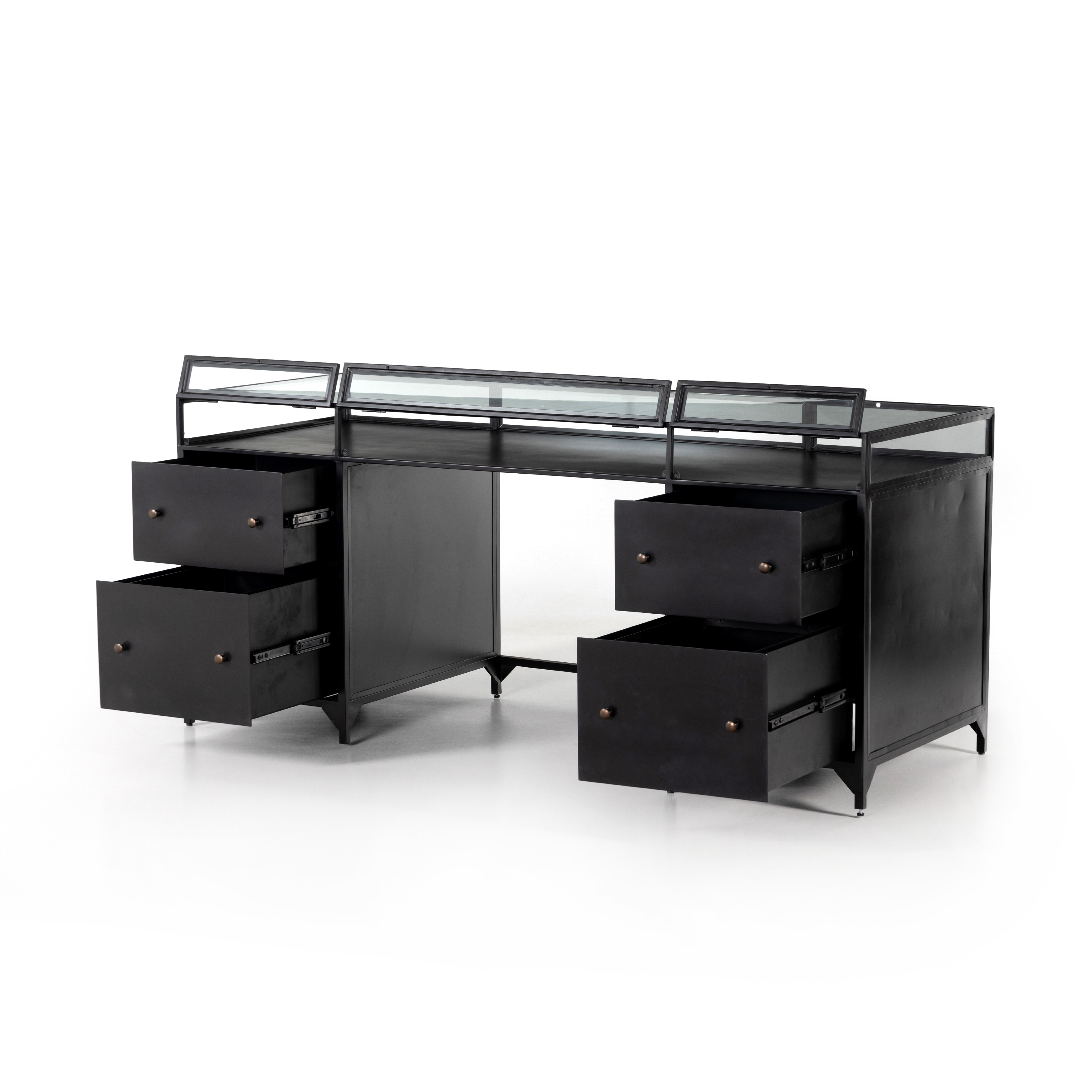 Shadow Box Executive Desk - Black - Image 4