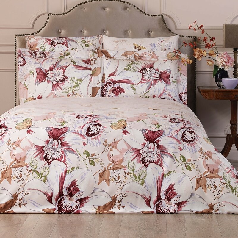 Togas Orchids Floral 100% Lyocell Flat Sheet - Image 0