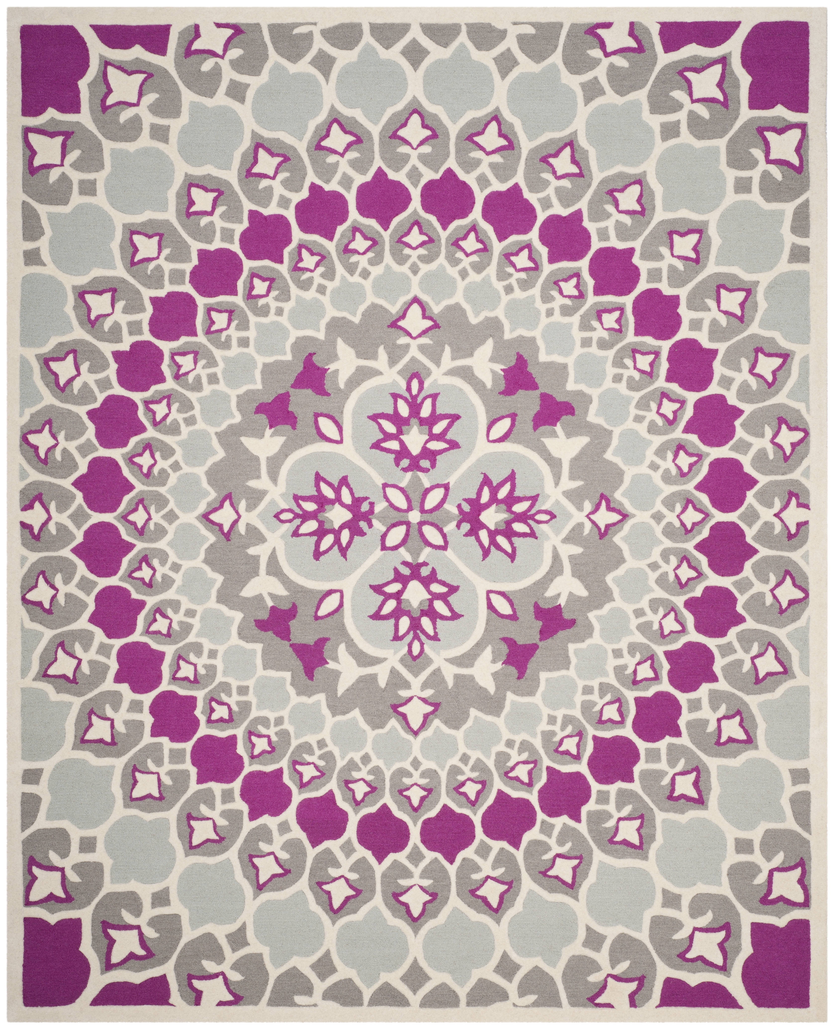 Arlo Home Hand Tufted Area Rug, BLG610E, Grey/Ivory,  8' X 10' - Image 0