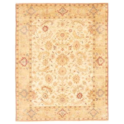 One-of-a-Kind Guram Hand-Knotted 1990s 8'2" x 10'3" Wool Area Rug in Ivory/Pink - Image 0