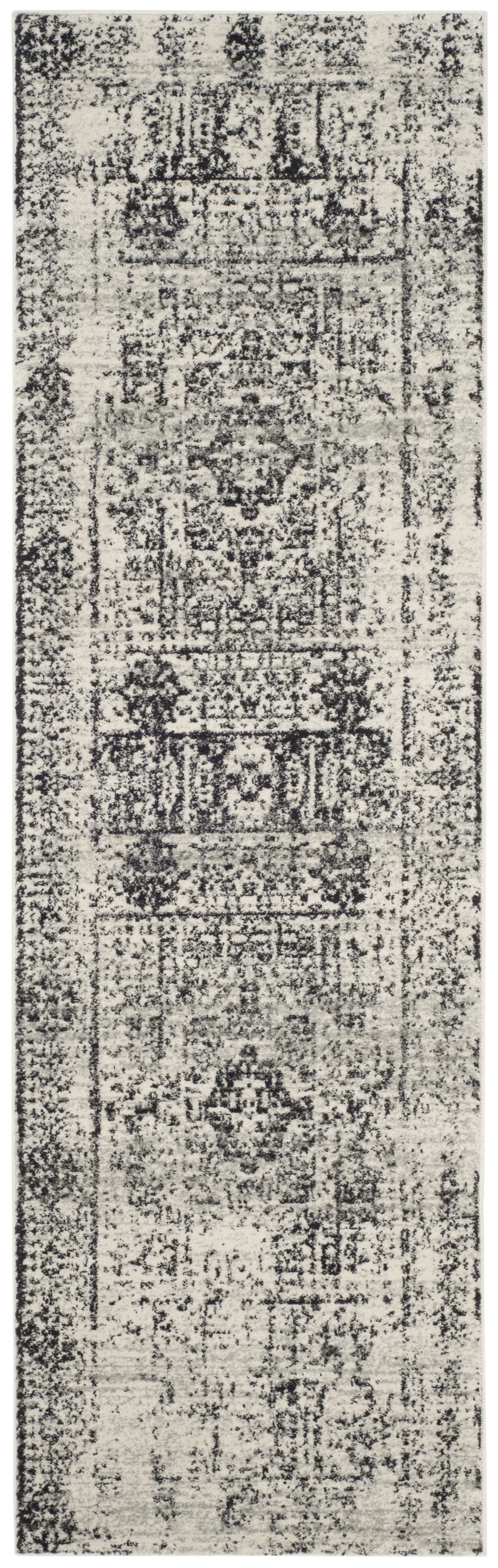 Arlo Home Woven Area Rug, EVK260T, Ivory/Black,  2' 2" X 7' - Image 0