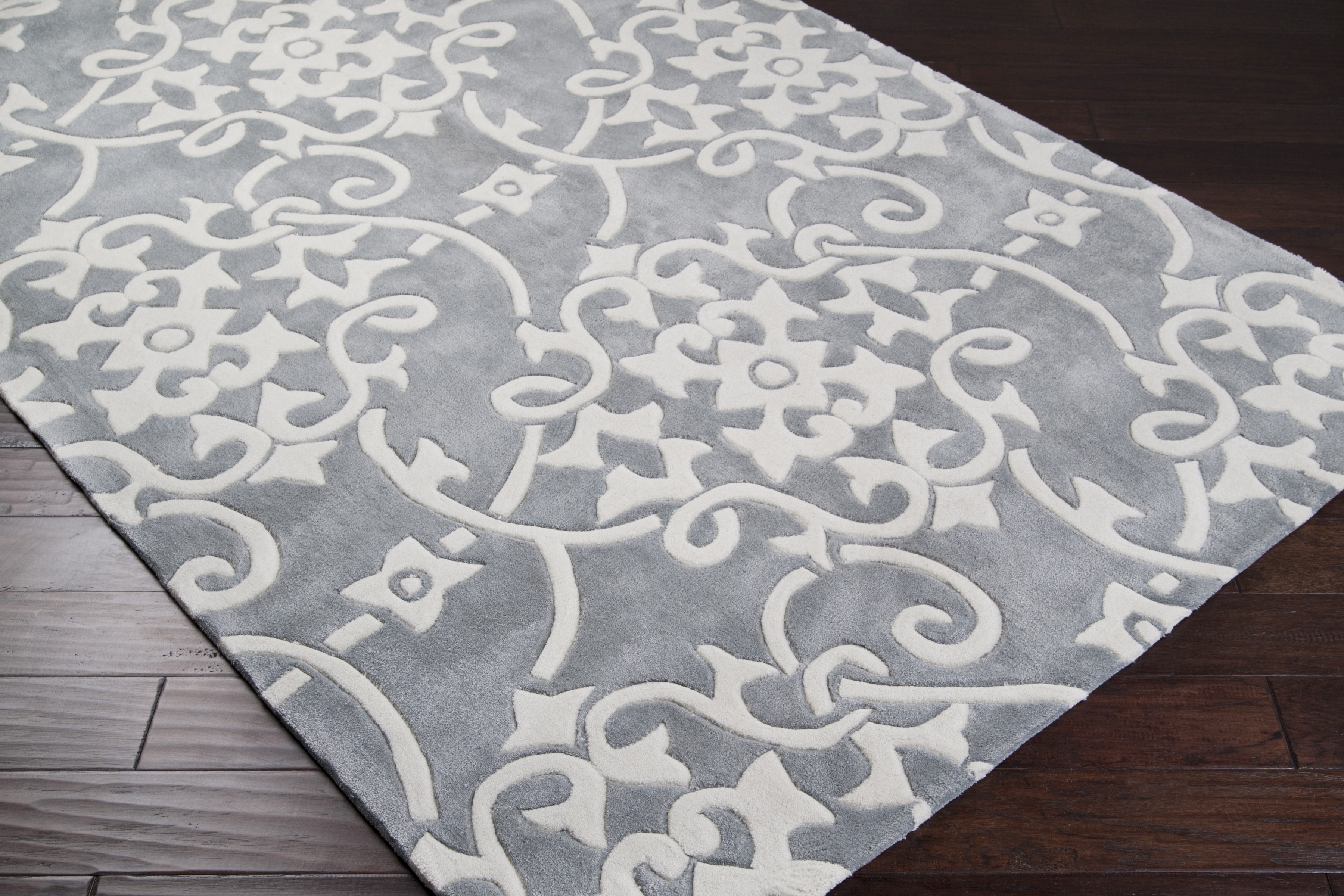 Cosmopolitan Gray Indoor 6' x 9' Handmade Rug - Image 3