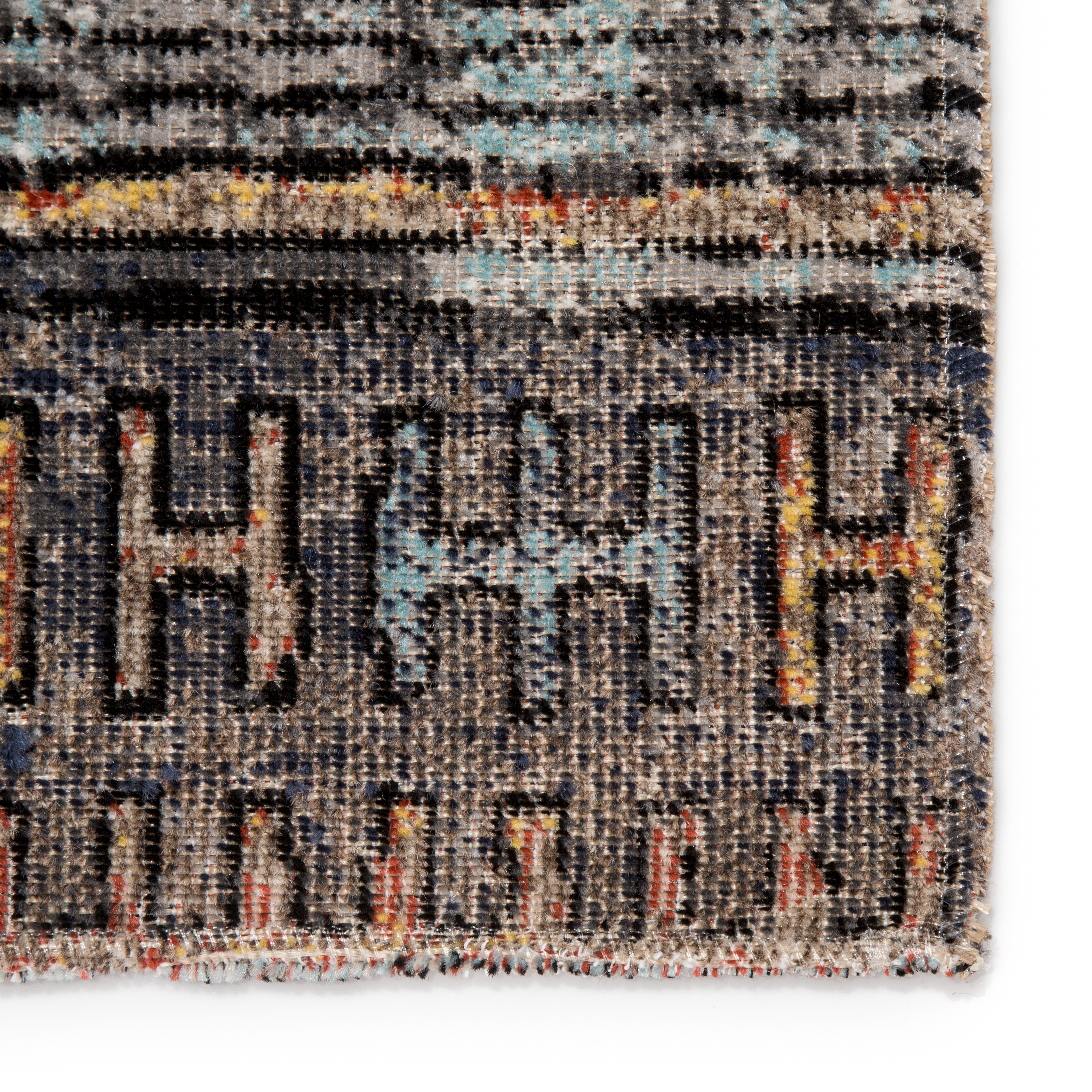 Dez Indoor/ Outdoor Tribal Blue/ Orange Runner Rug (2'6"X8') - Image 3
