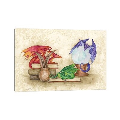 Dragons In The Library by Amy Brown - Wrapped Canvas - Image 0