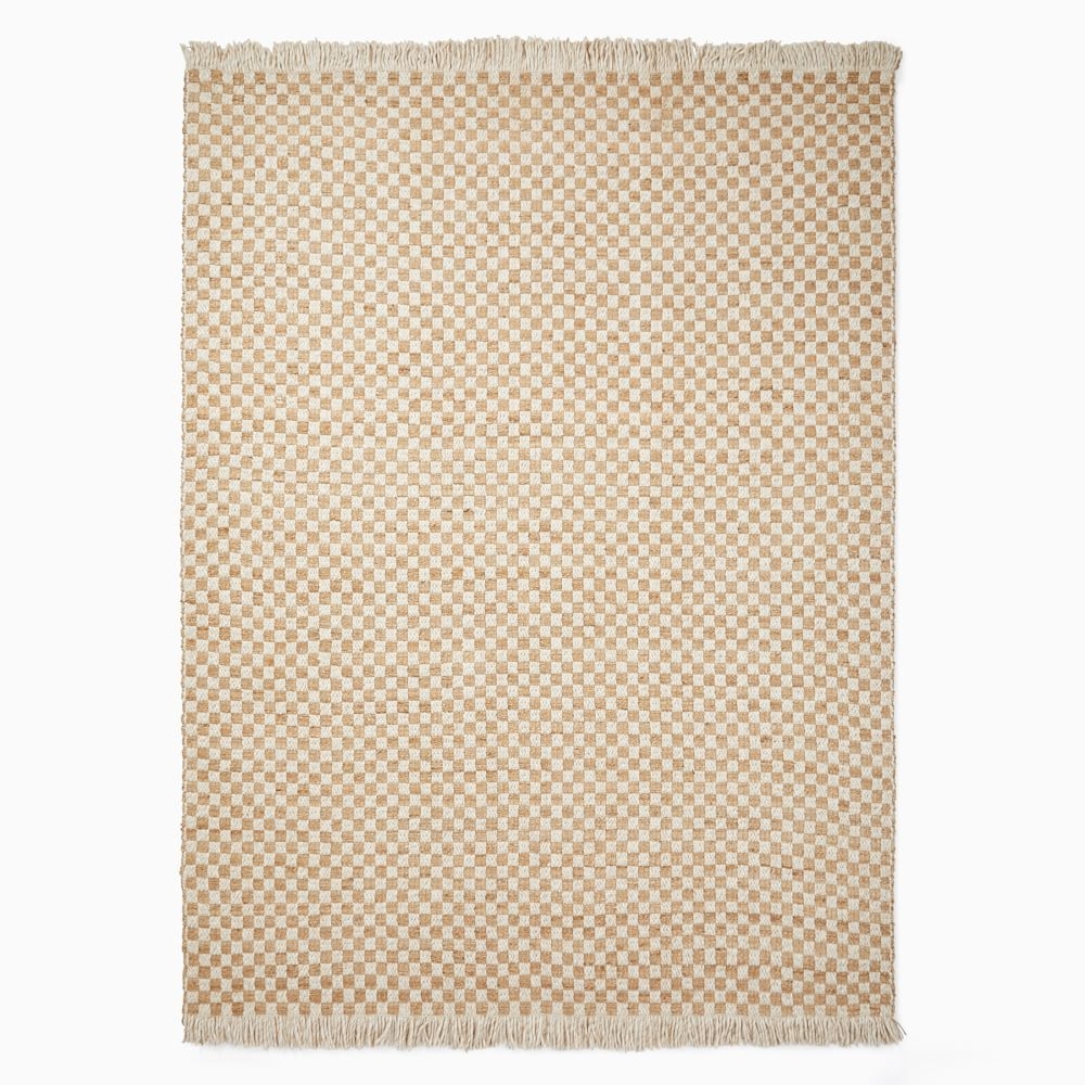 Chess Weave Jute Wool Rug, 2x3, Natural - Image 0