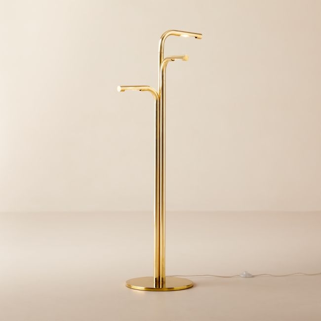 Viewpoint Articulating Brass Task Floor Lamp - Image 0