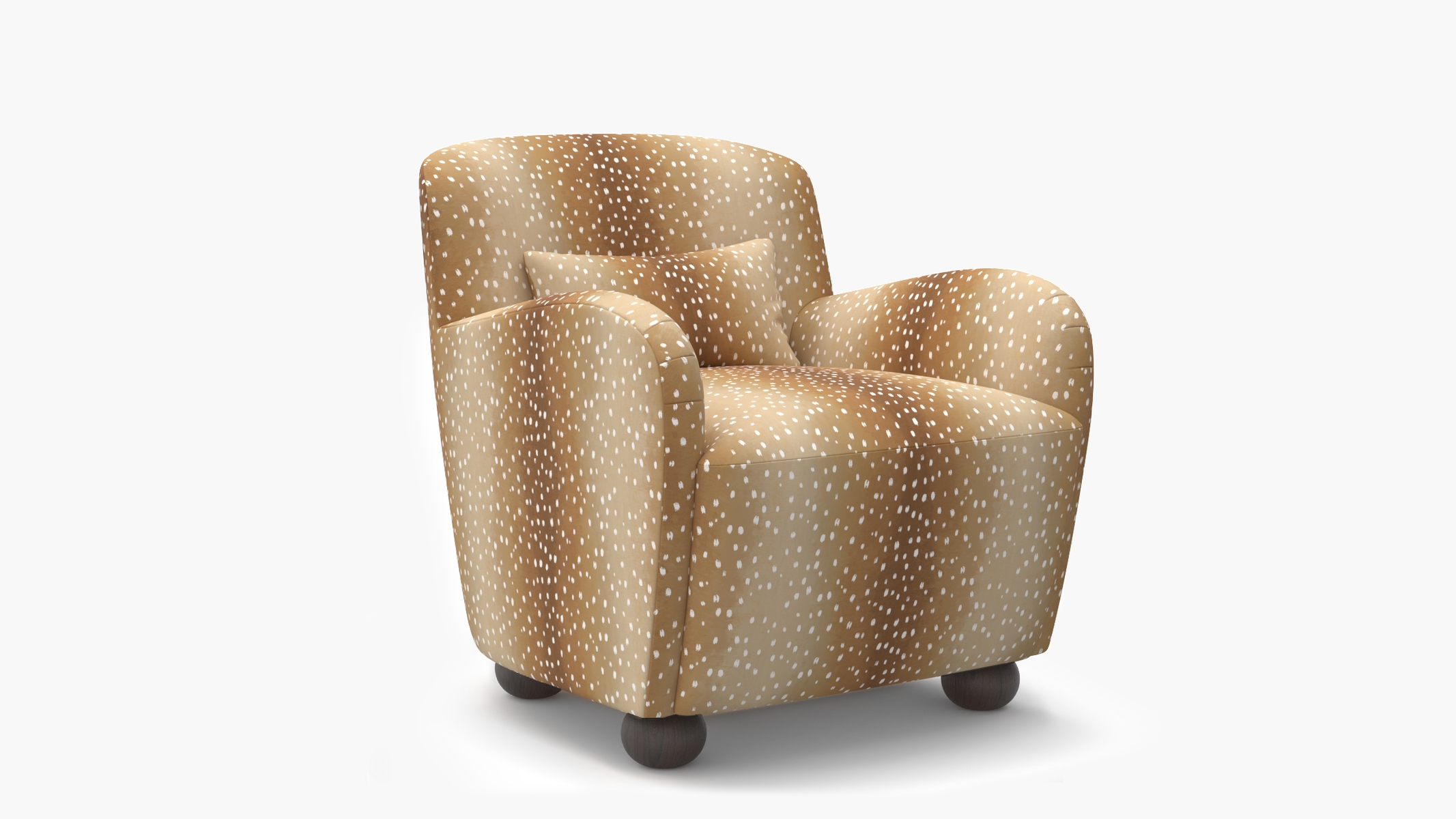 Club Chair, Faline, Espresso Bun Foot - Image 1