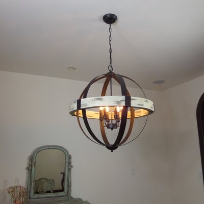 6 Light Candle Style Chandelier - Image 0