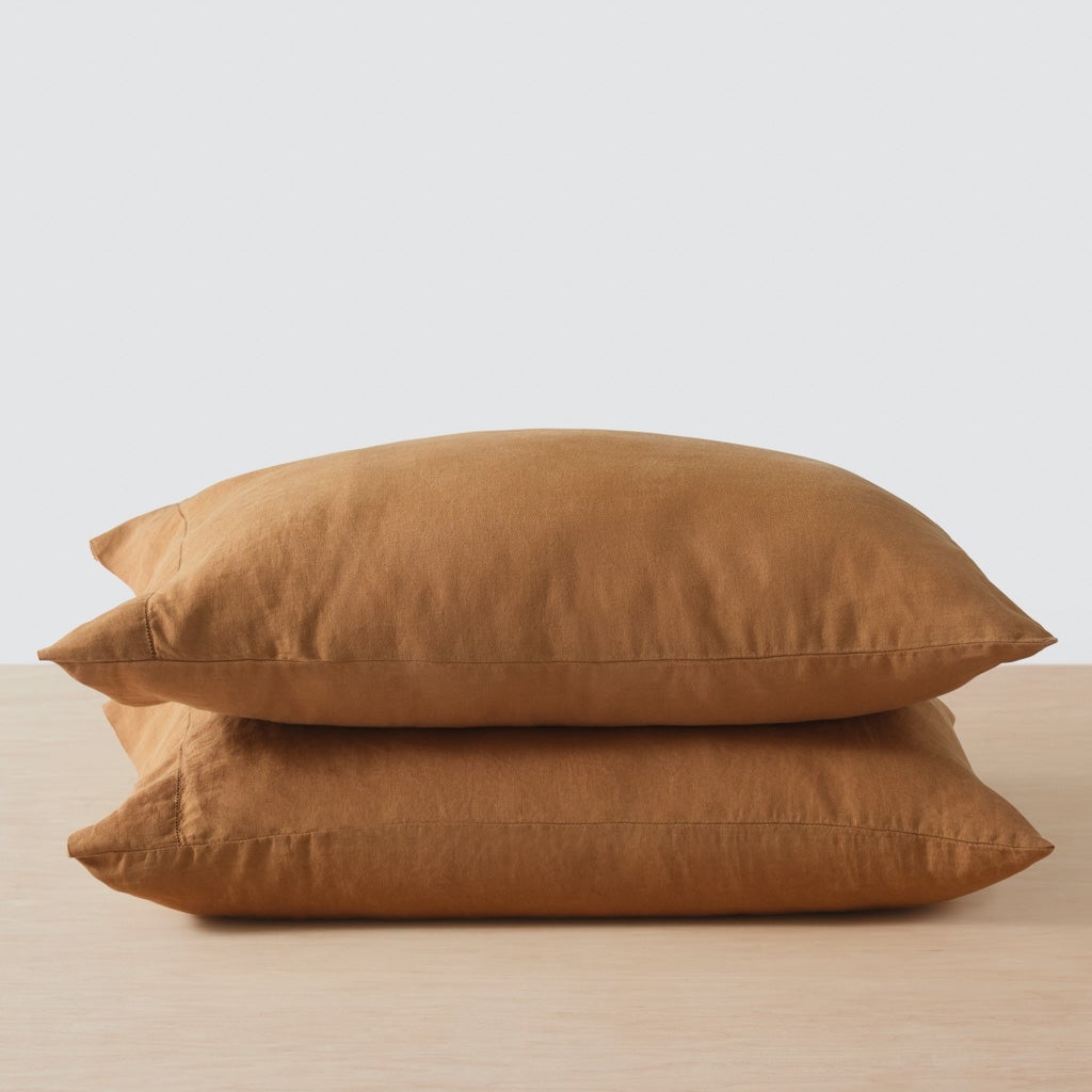 The Citizenry Stonewashed Linen Pillowcases | King Set | Olive - Image 1