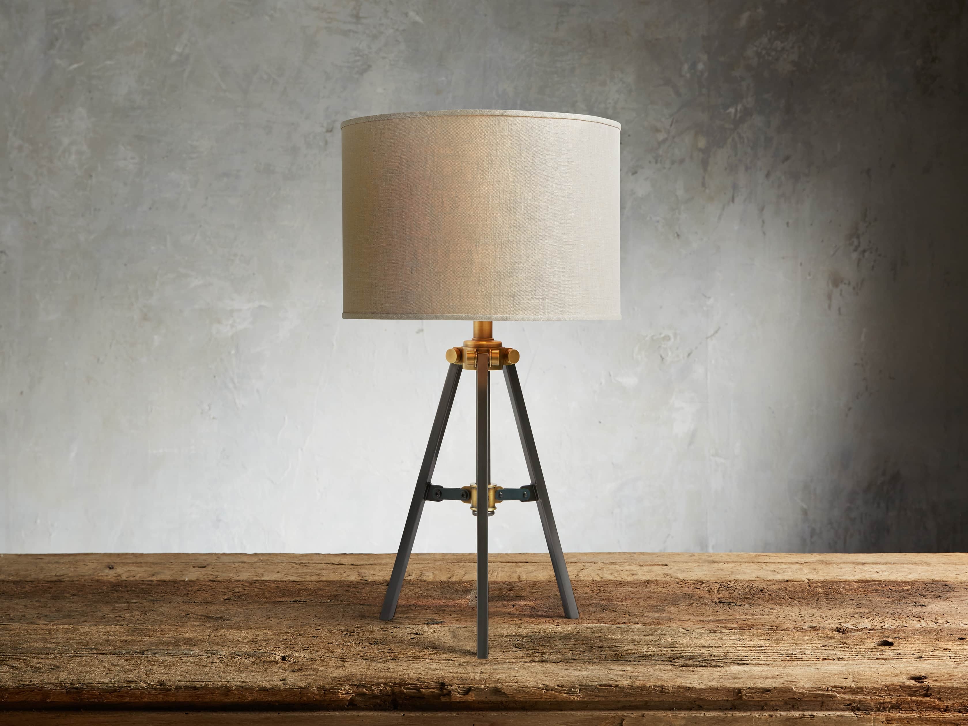 Clarence Bronze Table Lamp in Fabric - Image 0
