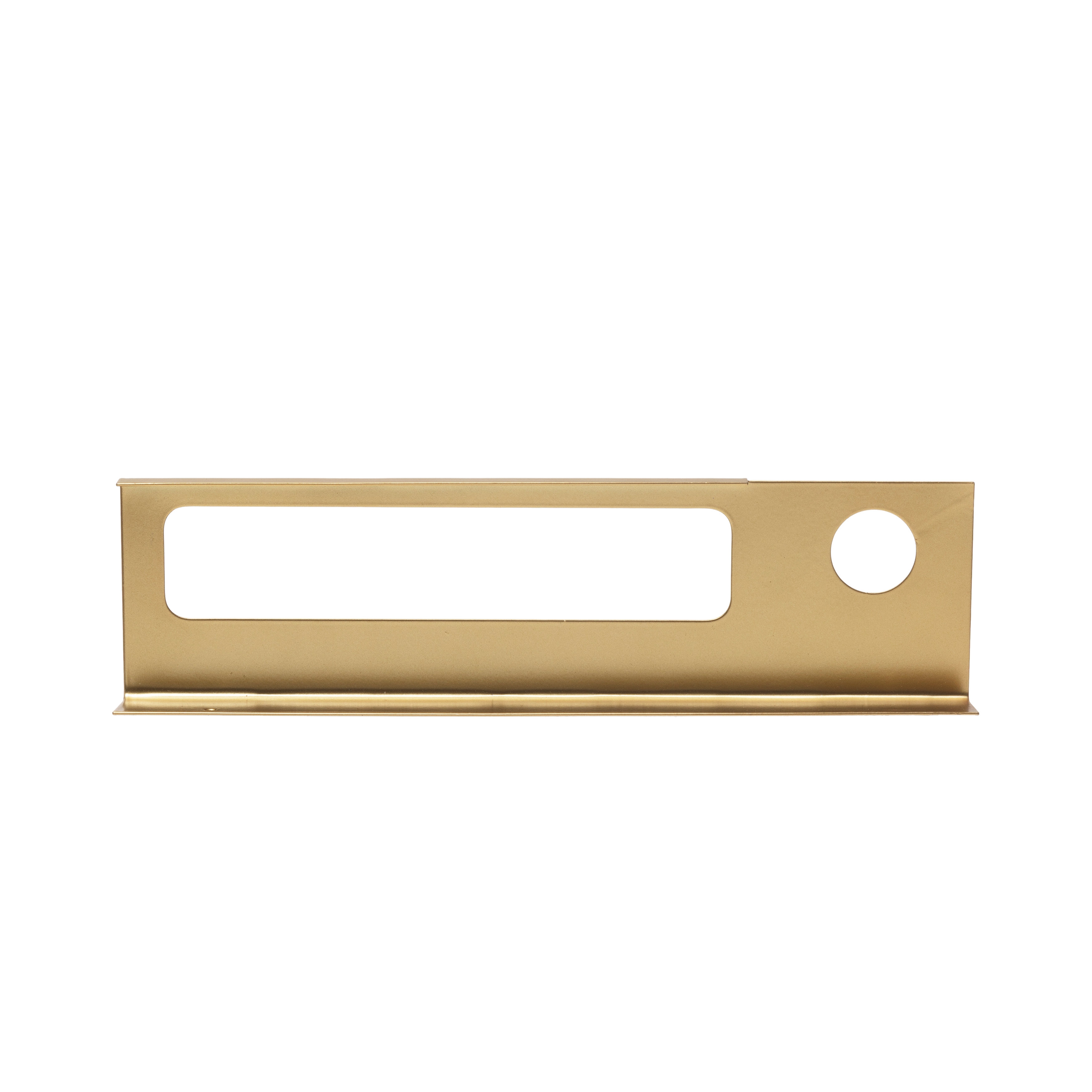  Metal Wall Rack with Bottle Holder, Gold Finish - Image 0