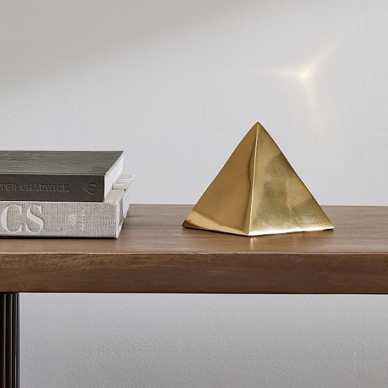 Extruded Shape Objects Pyramid Antique Brass - Image 0