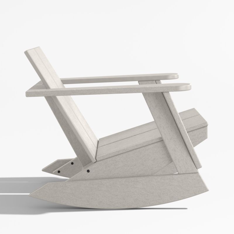 Paso Sand Outdoor Adirondack Rocking Chair by POLYWOOD® - Image 3