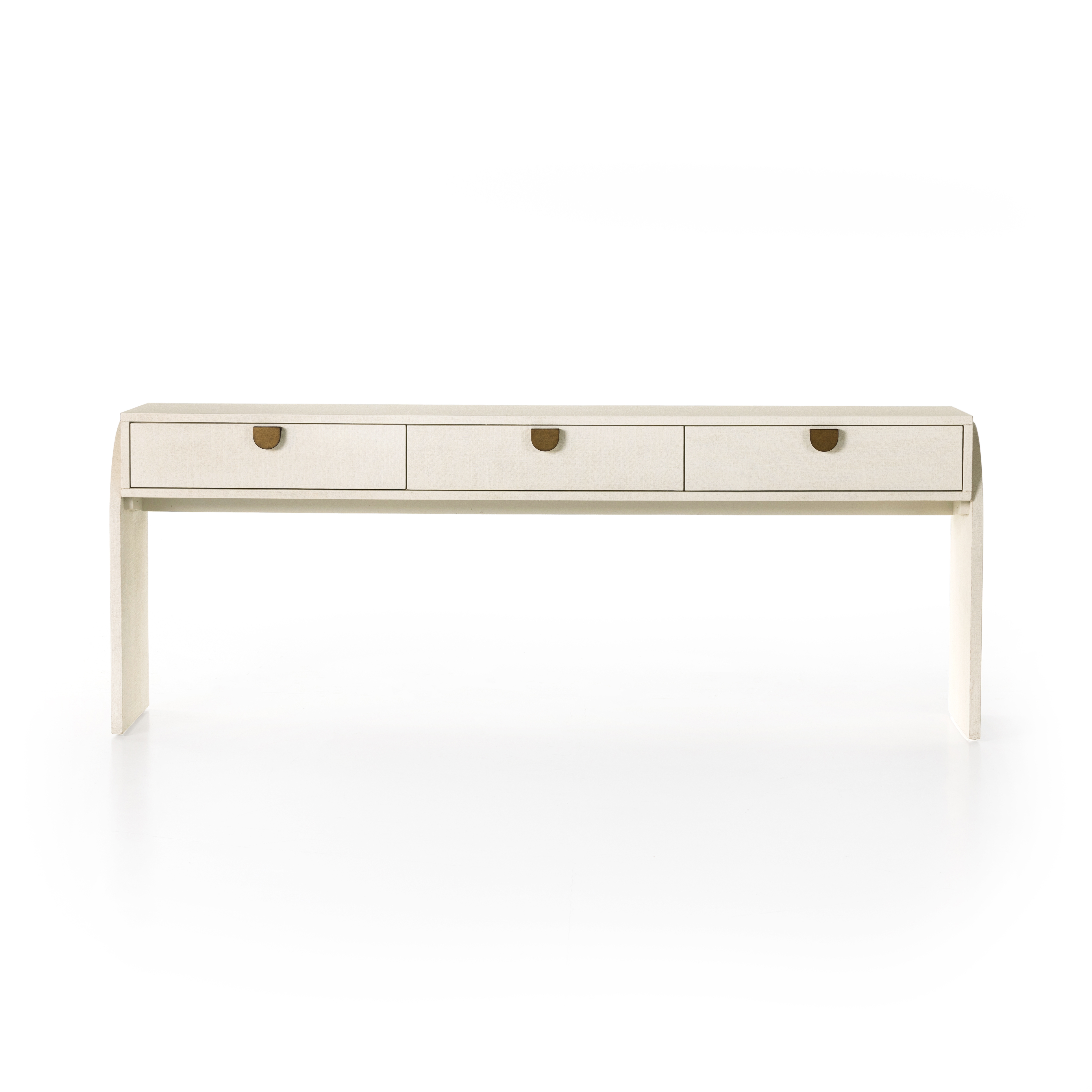 Cressida Console Table-Ivory Painted Ln - Image 3