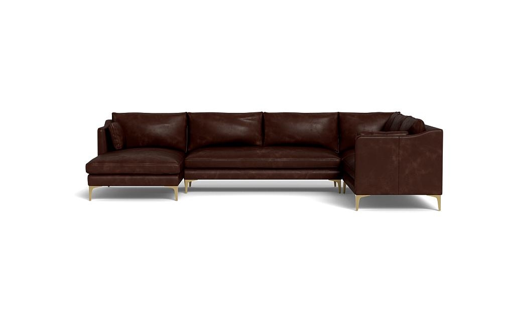 Caitlin Leather 4-Piece Corner Sectional Sofa with Left Chaise by The EverygirlÃ?Â® - Image 0