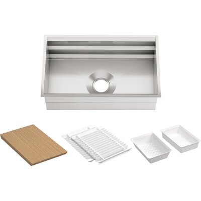 Prolific® 29" L x 17.75" W x 10.97" D Kitchen Sink with Accessories - Image 0