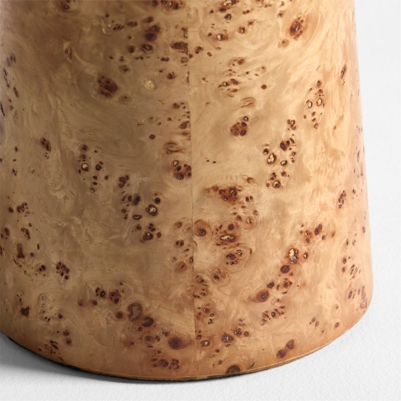 Gains Burlwood Floor Lamp with Linen Shade by Brigette Romanek - Image 5
