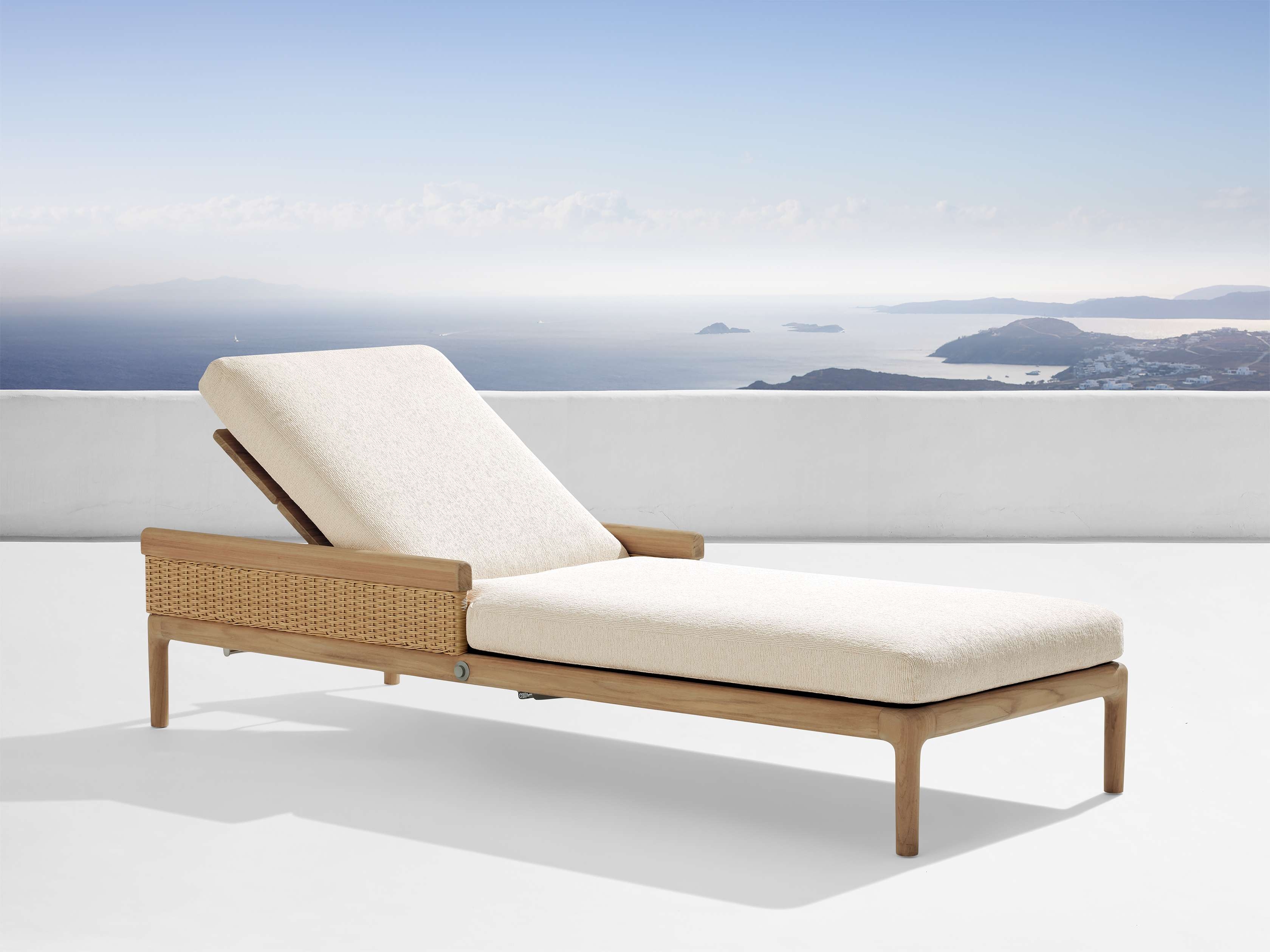 Puglia Outdoor Collection Covers in Fabric Gray  Chaise - Image 0