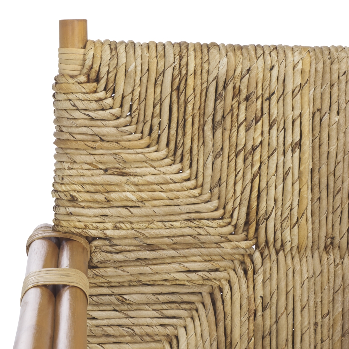 Elexa Banana Weaving Accent Chair - Natural / White - Image 2