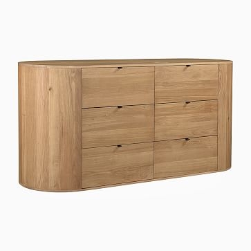 Modern (66") Round Dresser ,Solid Oak - Image 1