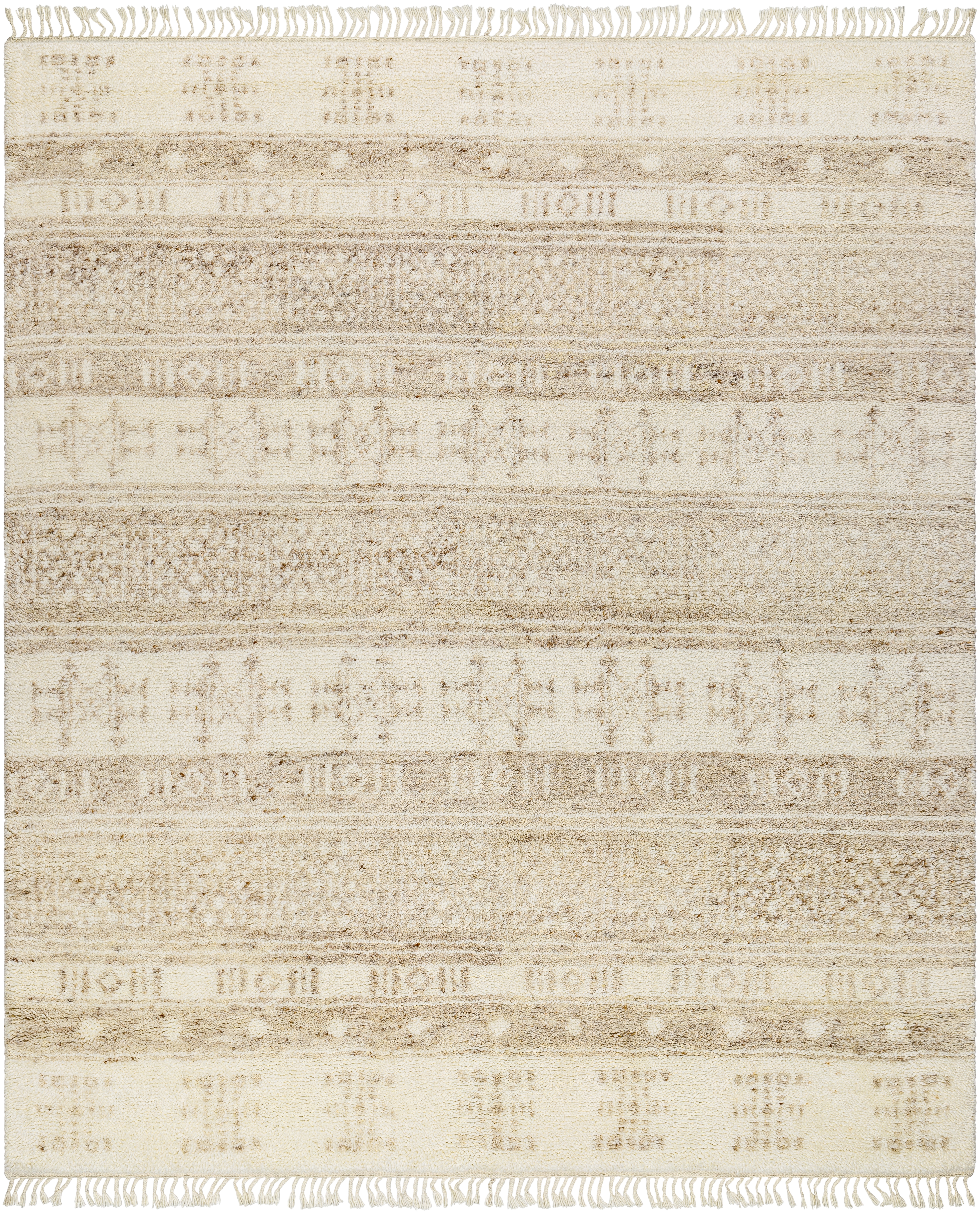 Tulsa Beige Indoor 6' x 9' Handmade Rug - Image 0