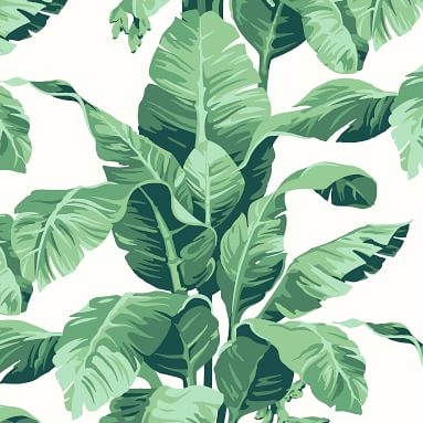 Pacifico Palm Wallshoppe Wallpaper, Ivory, 54" - Image 1