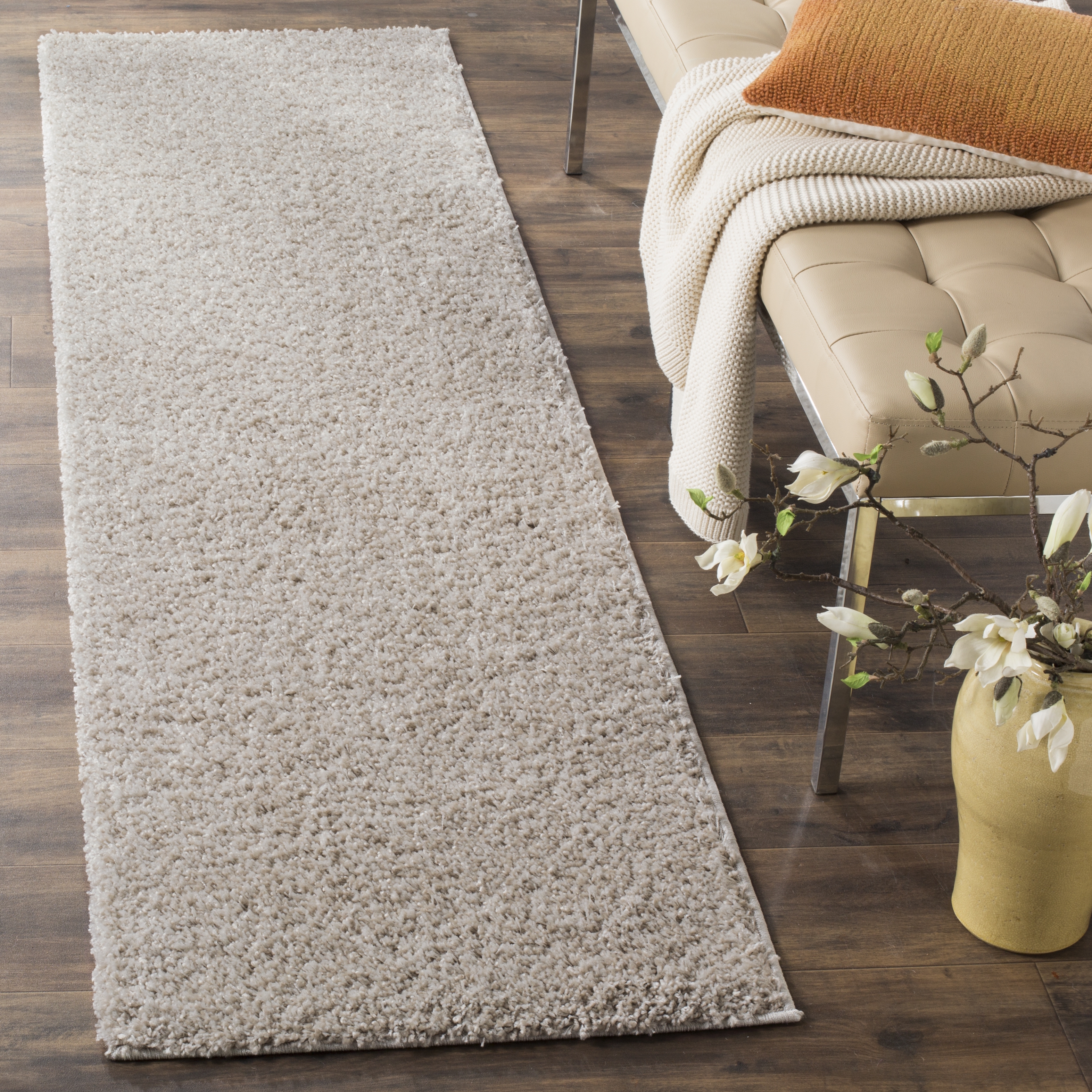 Arlo Home Woven Area Rug, ASG820D, Linen,  2' 3" X 8' - Image 1