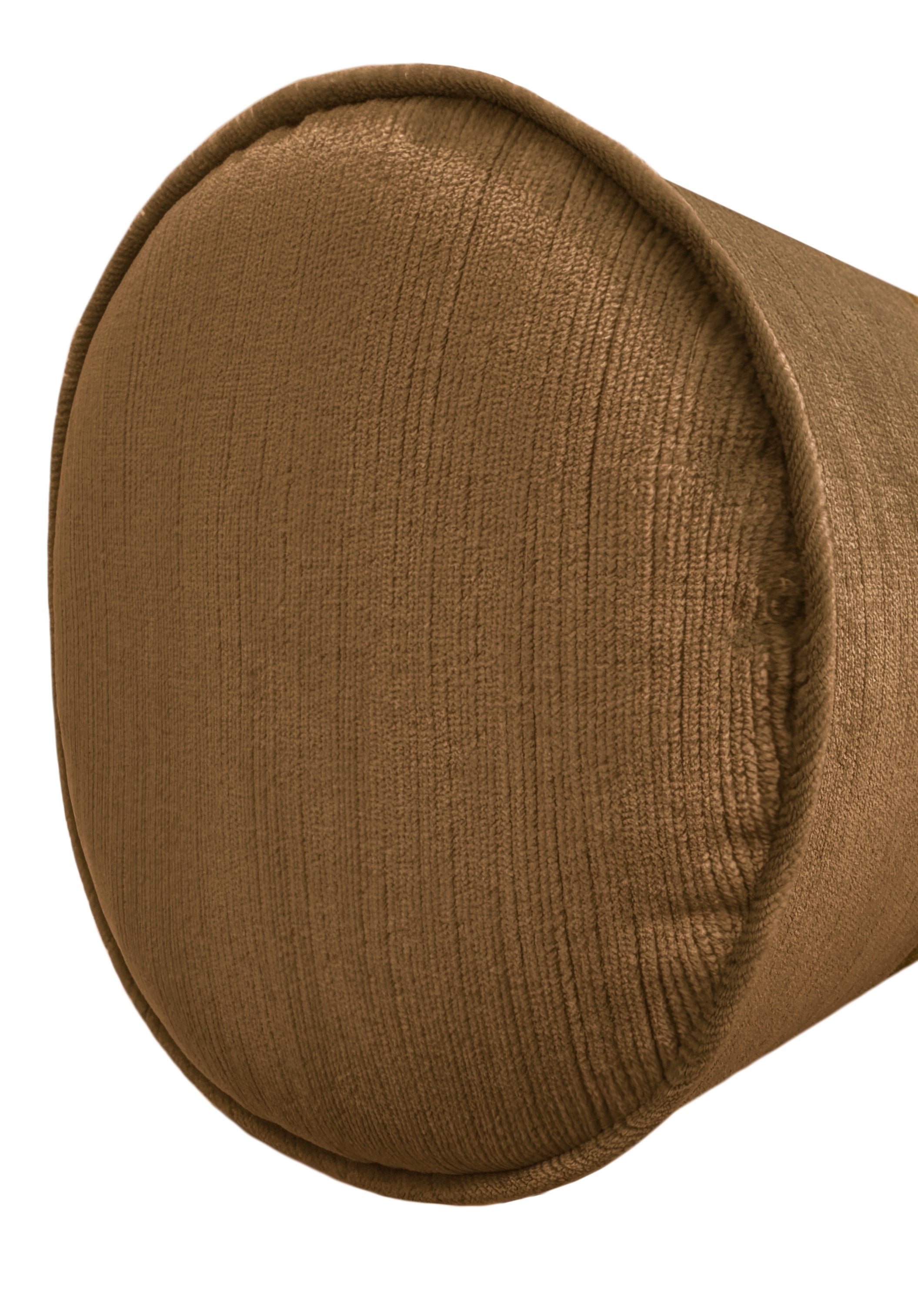 THE BOLSTER :: STRIE VELVET // CHESTNUT - BY THE YARD - Image 1