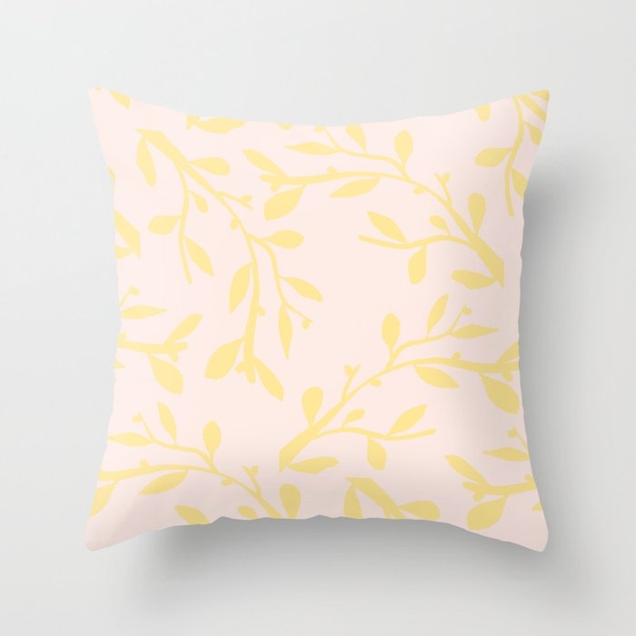 Sun Branch Pattern Throw Pillow by Georgiana Paraschiv - Cover (18" x 18") With Pillow Insert - Indoor Pillow - Image 0