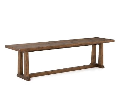 Jade Reclaimed Wood Dining Bench, 71"L x 17"W, Pine - Image 5
