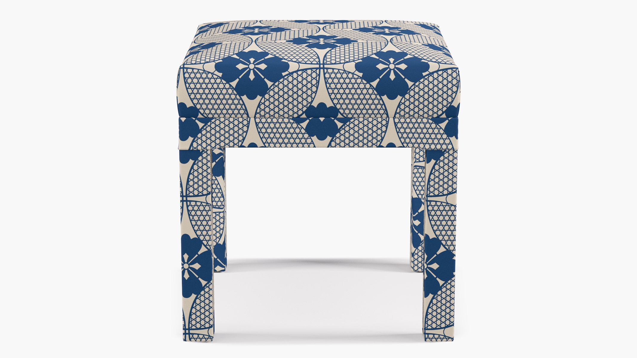 Parsons Ottoman, Bright Navy Solaire - Image 0