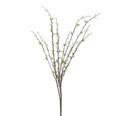 36" Artificial Gray Pussy Willow Bush - Image 0