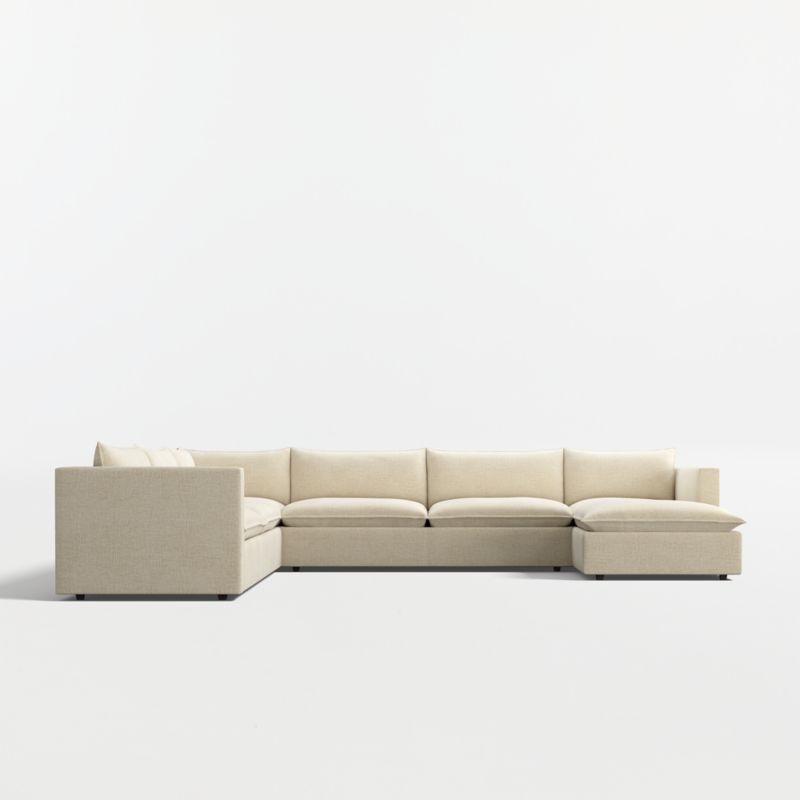 Lotus Deep Modular 4-Piece L-Shaped Sectional Sofa with Chaise Lounge - Image 8