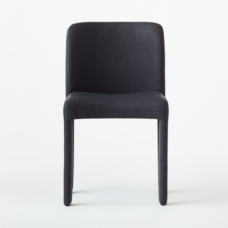 Hide Faux Leather Black Dining Chair - Image 1