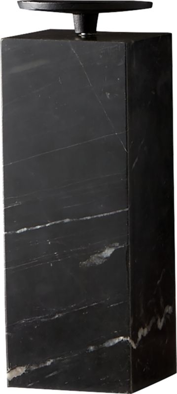 Amos Black Marble Pillar Candle Holder Small - Image 8