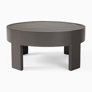 Caldera Aluminum Outdoor 34 in Round Coffee Table, Dark Bronze - Image 3