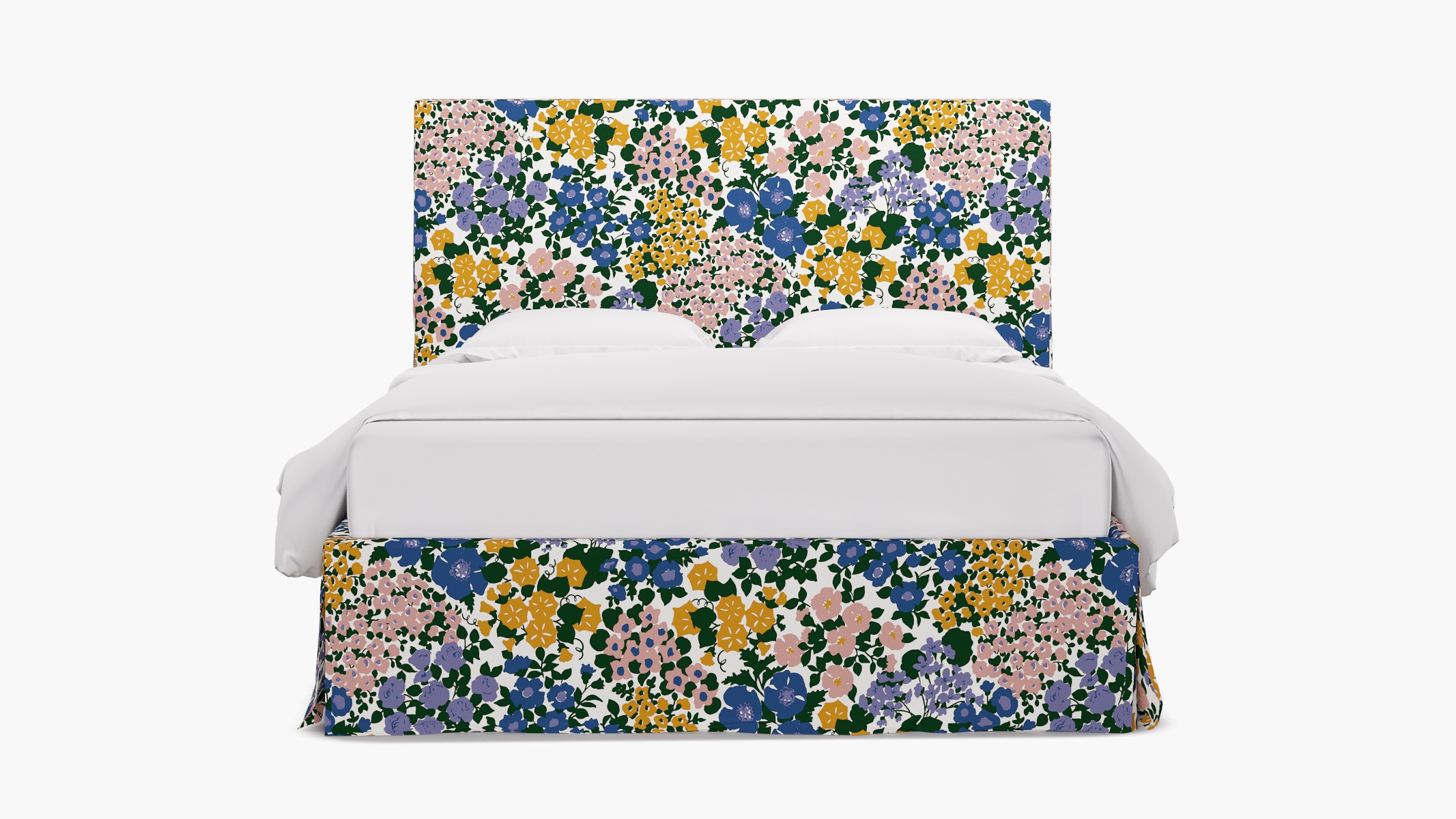 Slipcovered Bed, Lavender Million Flowers, King - Image 0
