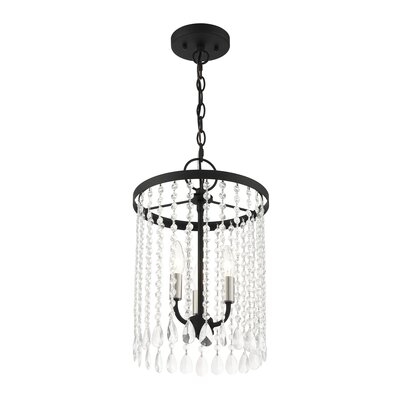 3 - Light Candle Style Chandelier with Crystal Accents - Image 0