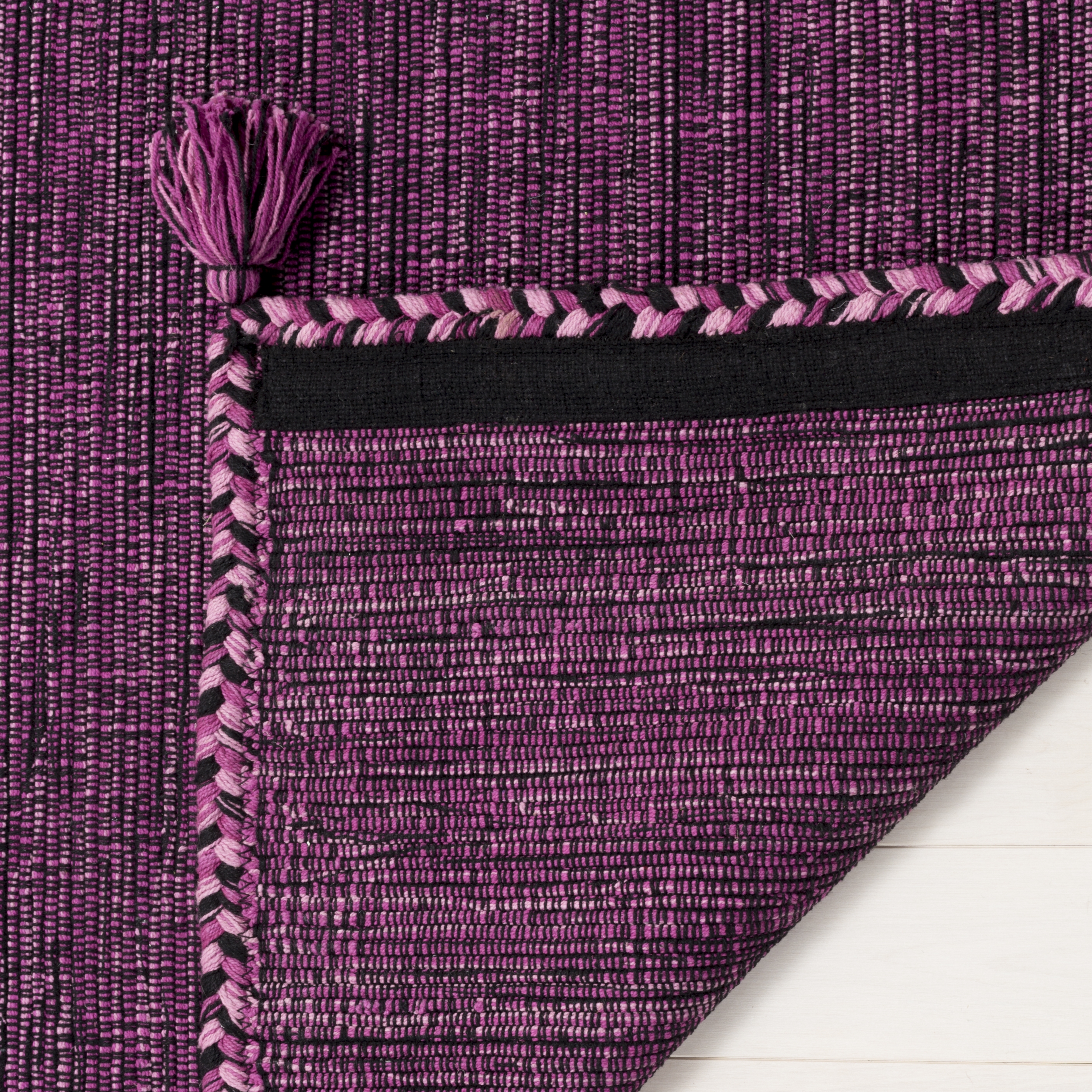 Arlo Home Hand Woven Area Rug, MTK150R, Purple/Black,  8' X 10' - Image 3
