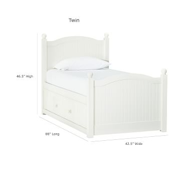 Catalina Storage Bed, Twin, Simply White, Flat Rate - Image 2