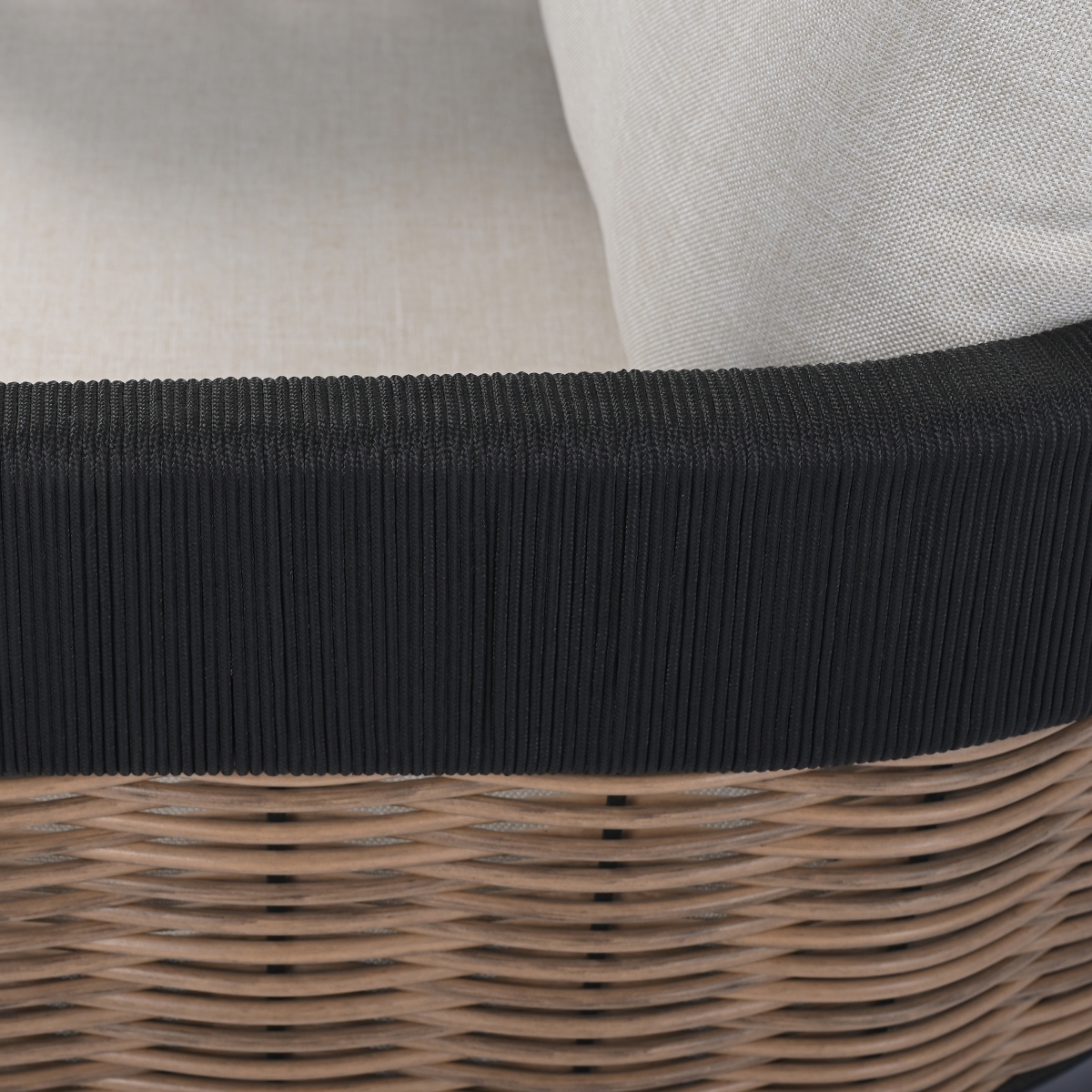 Harrison Indoor-Outdoor Chair, Set Of 2 - Black/Taupe - Image 4