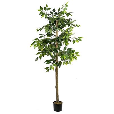 72" Artificial Ficus Tree in Pot - Image 0