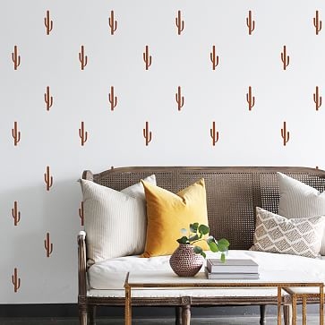 Cactus Wall Decals, Nut Brown - Image 2