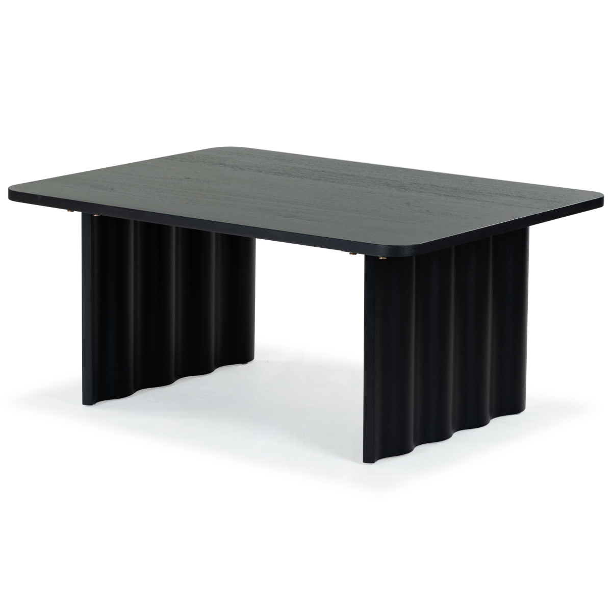 Yurina Rectangle Wood Coffee Table - Black - Image 0