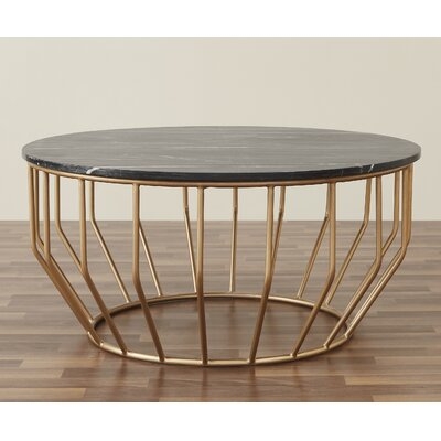 Berends Coffee Table With Black Marble Top - Image 0