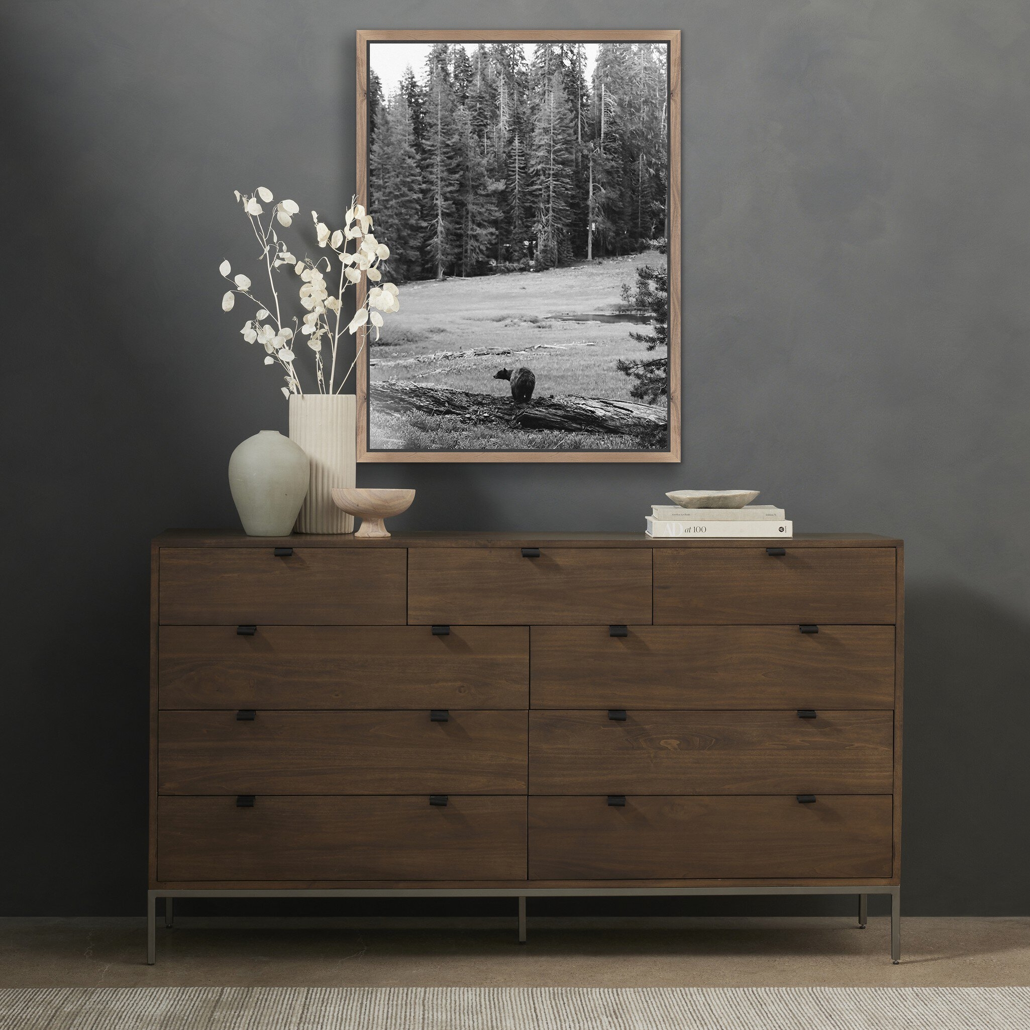 Don't Feed The Bears by Wesley and Emma Teague	 - Rustic Walnut Floater - Image 2